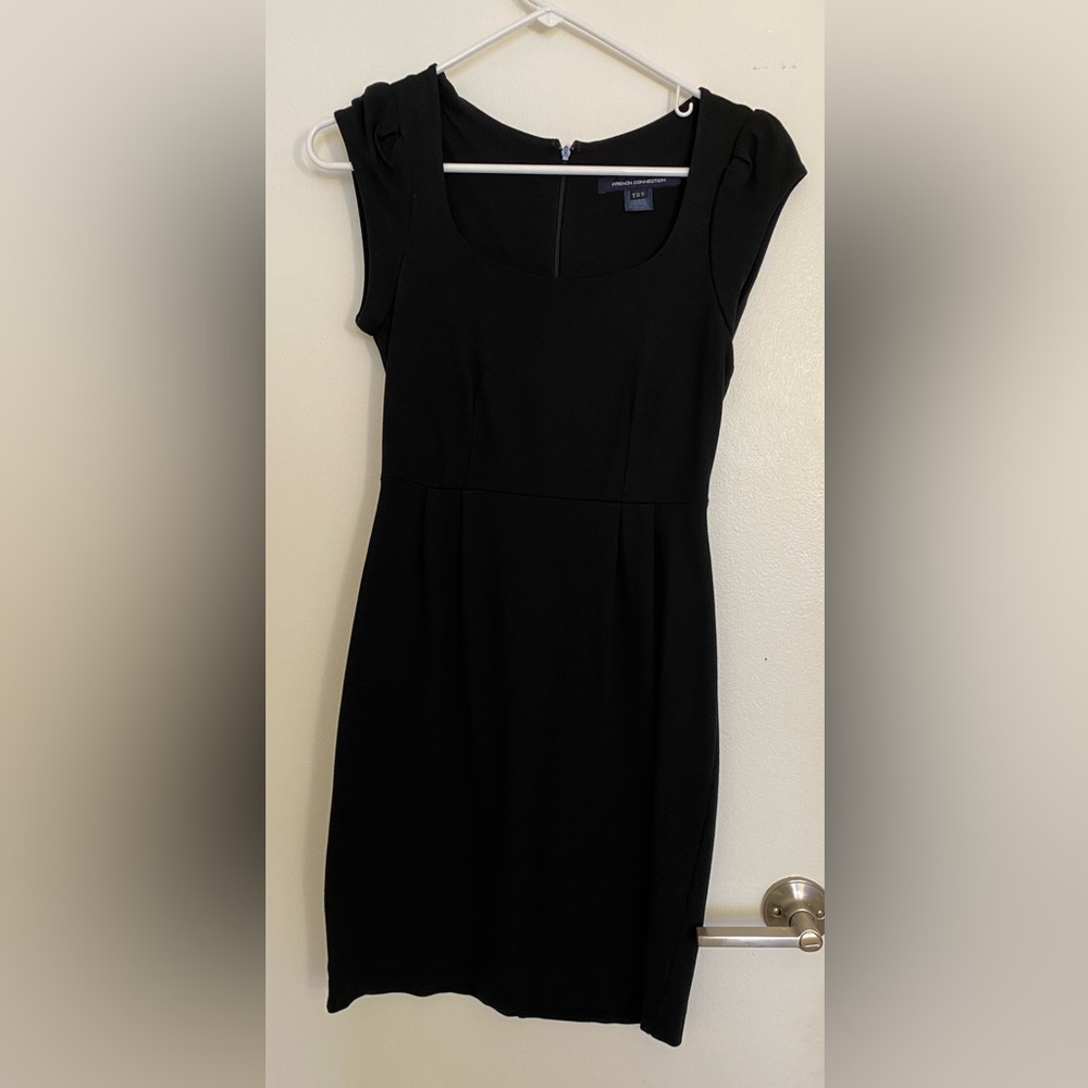 French Connection Cap Sleeve Little Black Dress